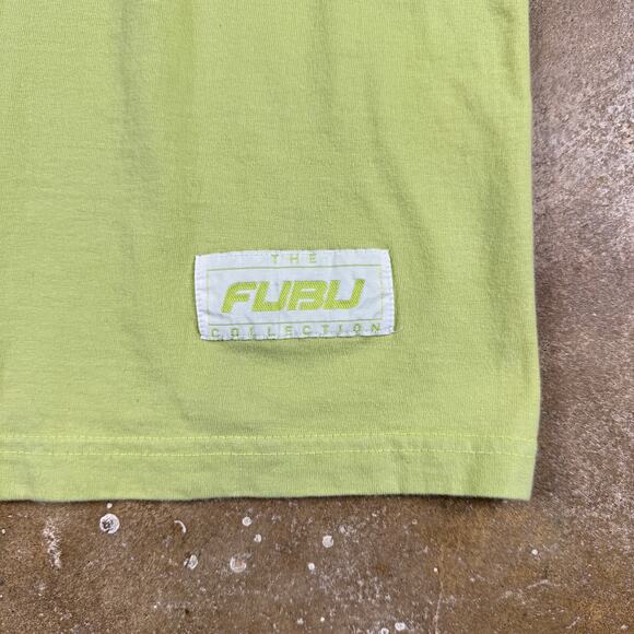 Vintage FUBU Sailing T-Shirt Men’s XL Lime Green Oversized Y2K Streetwear - Picture 3 of 10